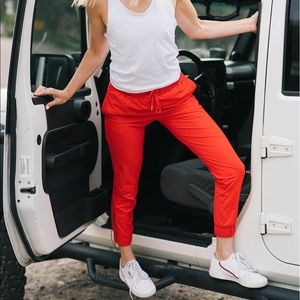 NWOT - Zyia Red Everywhere Zipper Jogger